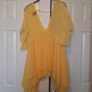 Yellow Flare Blouse 3X FINAL PRICE